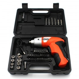 Cordless Rechargeable Electric Screwdriver with Logo
