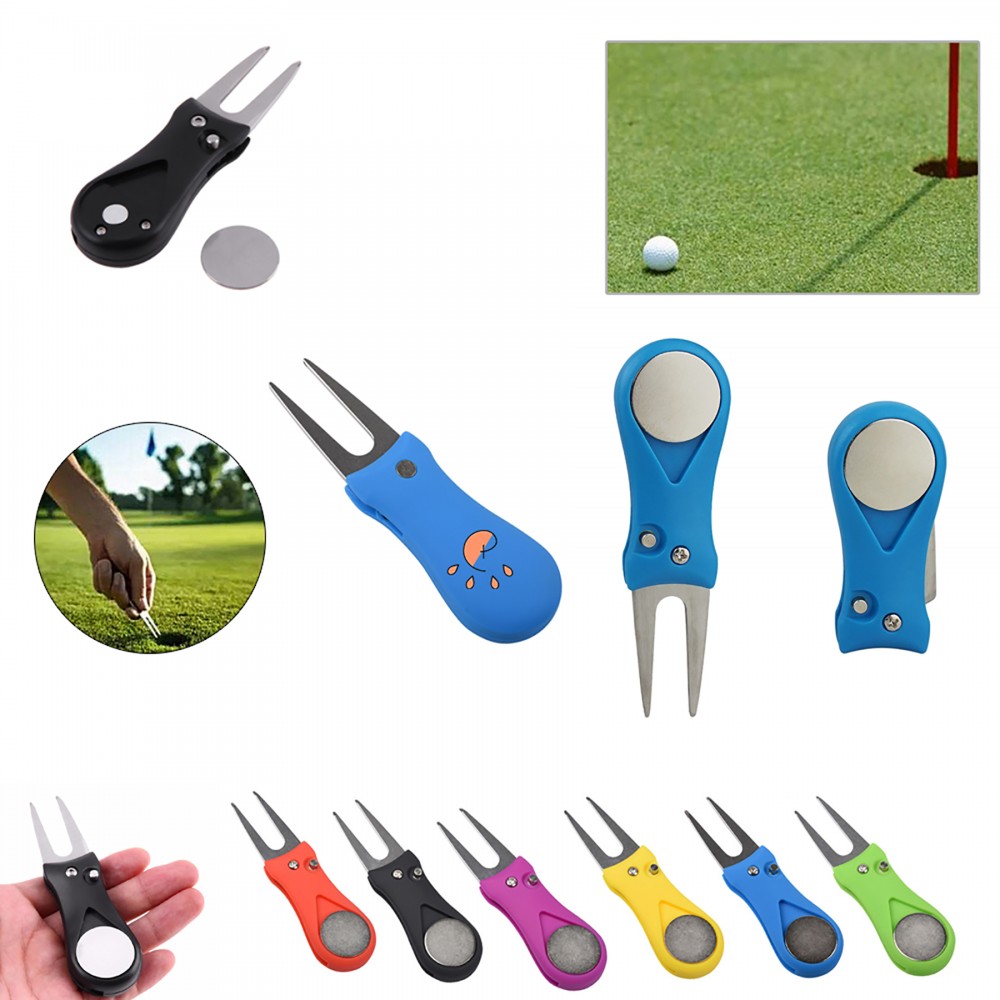 Golf Divot Repair Tool With Ball Marker with Logo