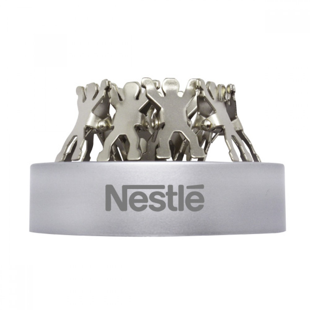 Custom 8 Man Paper Clips with Magnet Base