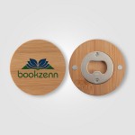 Personalized Bamboo Magnetic Bottle Opener - Full-Color Inkjet