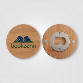 Personalized Bamboo Magnetic Bottle Opener - Full-Color Inkjet