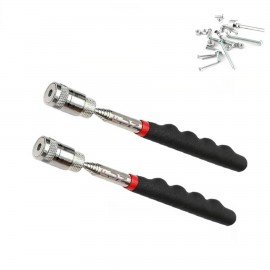 Retractable Magnetic Pickup Stick Magnetic Tool Stick W/ LED Light with Logo