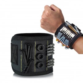 Magnetic Wristband for Holding Screws, Nails and Drill Bits Powerful Neodymium Magnetic Tool Holder with Logo