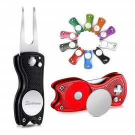 Promotional Stainless Steel Foldable Golf Divot Repair Tool  Promotional Stainless Steel Foldable Golf Divot Repair Tool