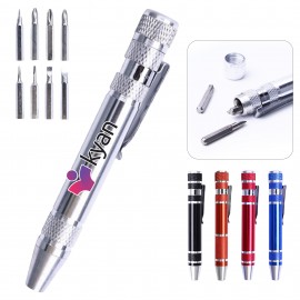 Custom 8-In-1 Pen Style Screwdriver Set