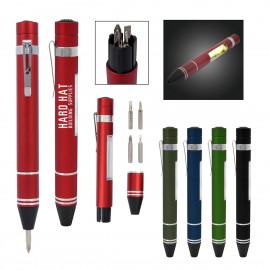 Logo Branded Screwdriver Set With COB Light  Logo Branded Screwdriver Set With COB Light