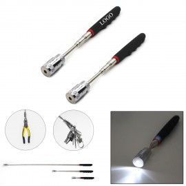 Magnetic Telescoping Pick Up Tool With LED Light with Logo