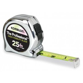 Small-Body Tape Measure w/Chrome Case & 25' x 1" Blade with Logo