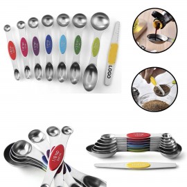 Stainless Steel Magnetic Measuring Spoons Set with Logo