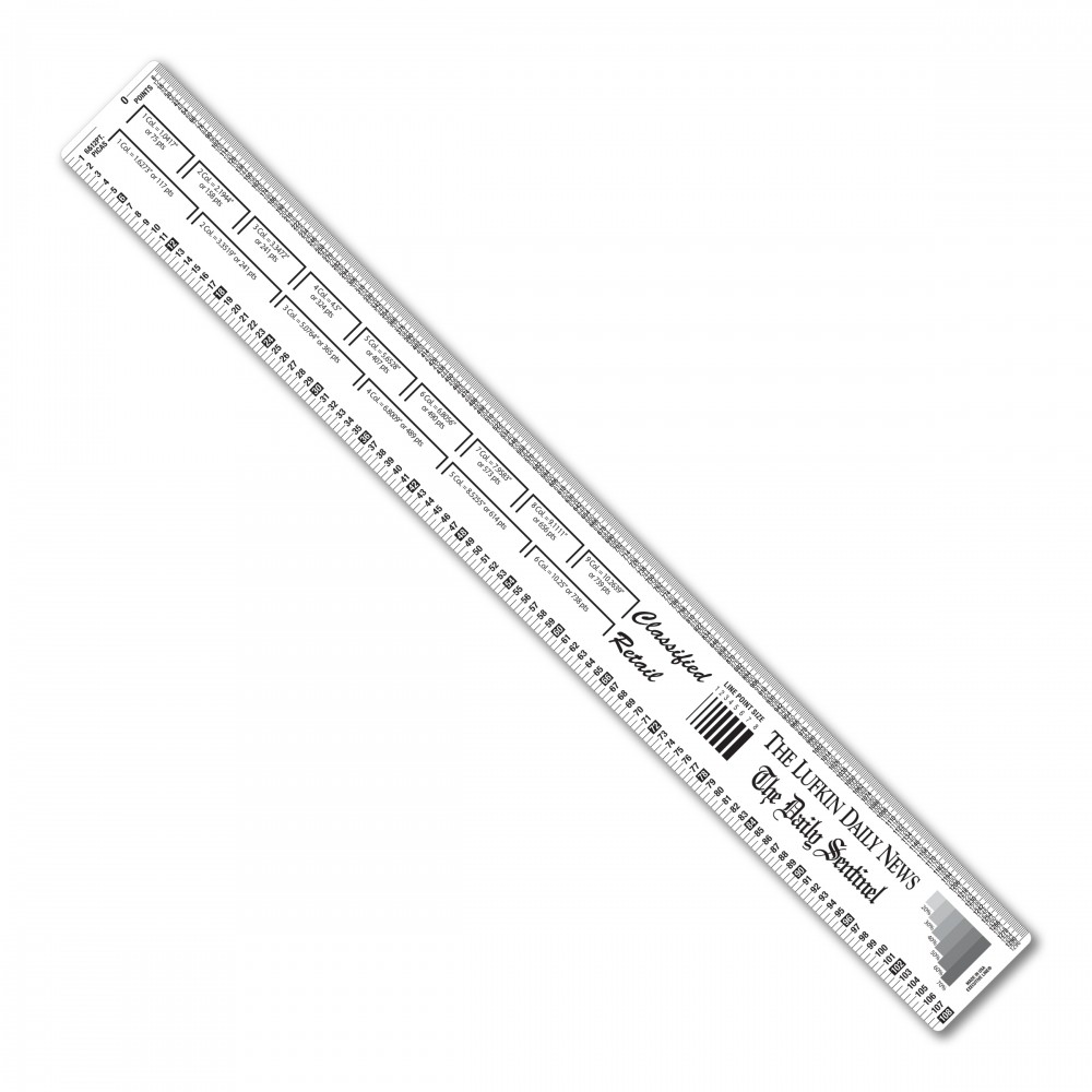 Promotional 18" Flexible PVC Ruler with Printing and Publishing Scales