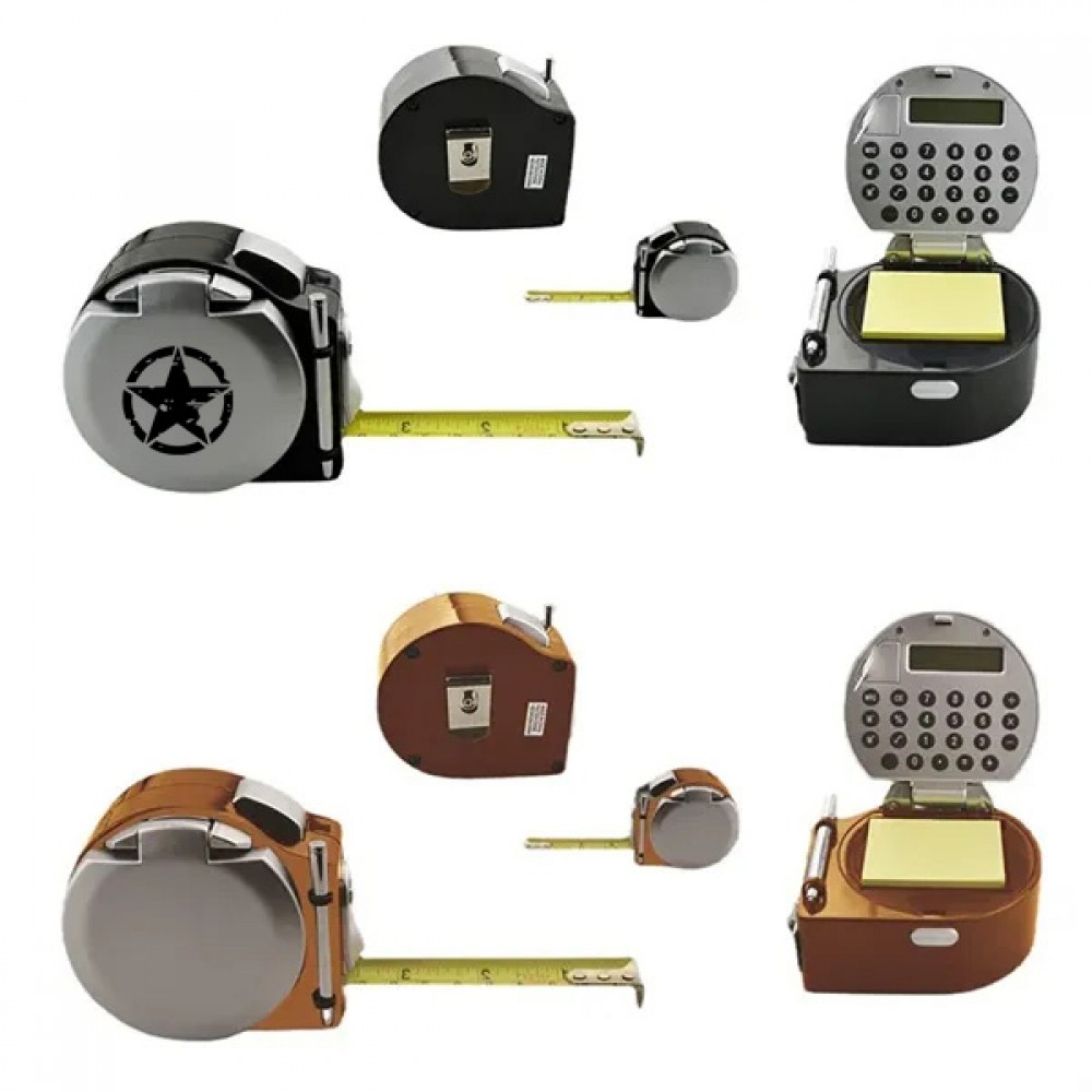 Custom 5" 1 Tape Measure Calculator Pen LED Light Sticky Notes