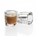 Logo Branded 2 Ounce Espresso Shot Glasses w/ Measurement