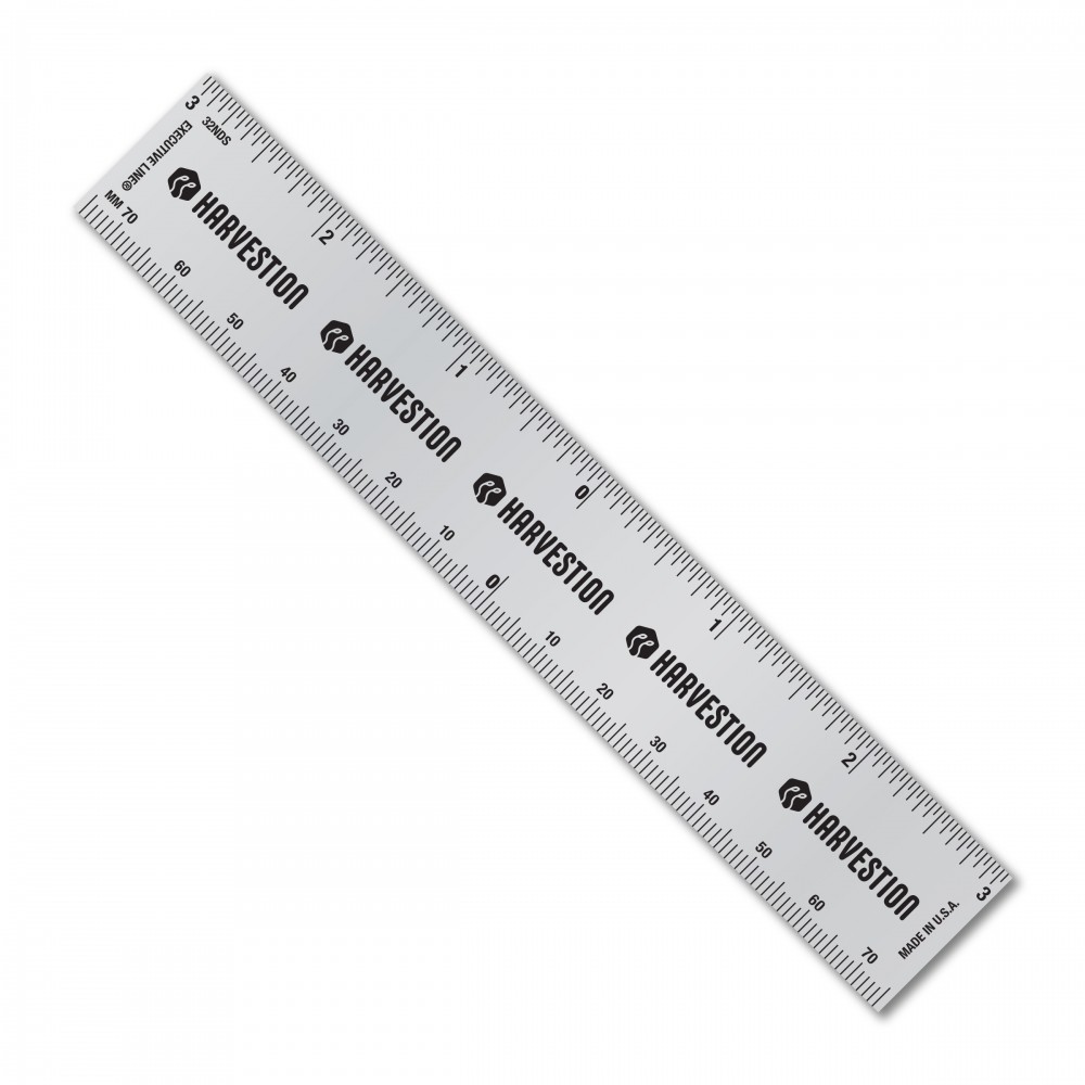 6" Aluminum Ruler with Center Finding Scales with Logo