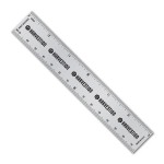 6" Aluminum Ruler with Center Finding Scales with Logo