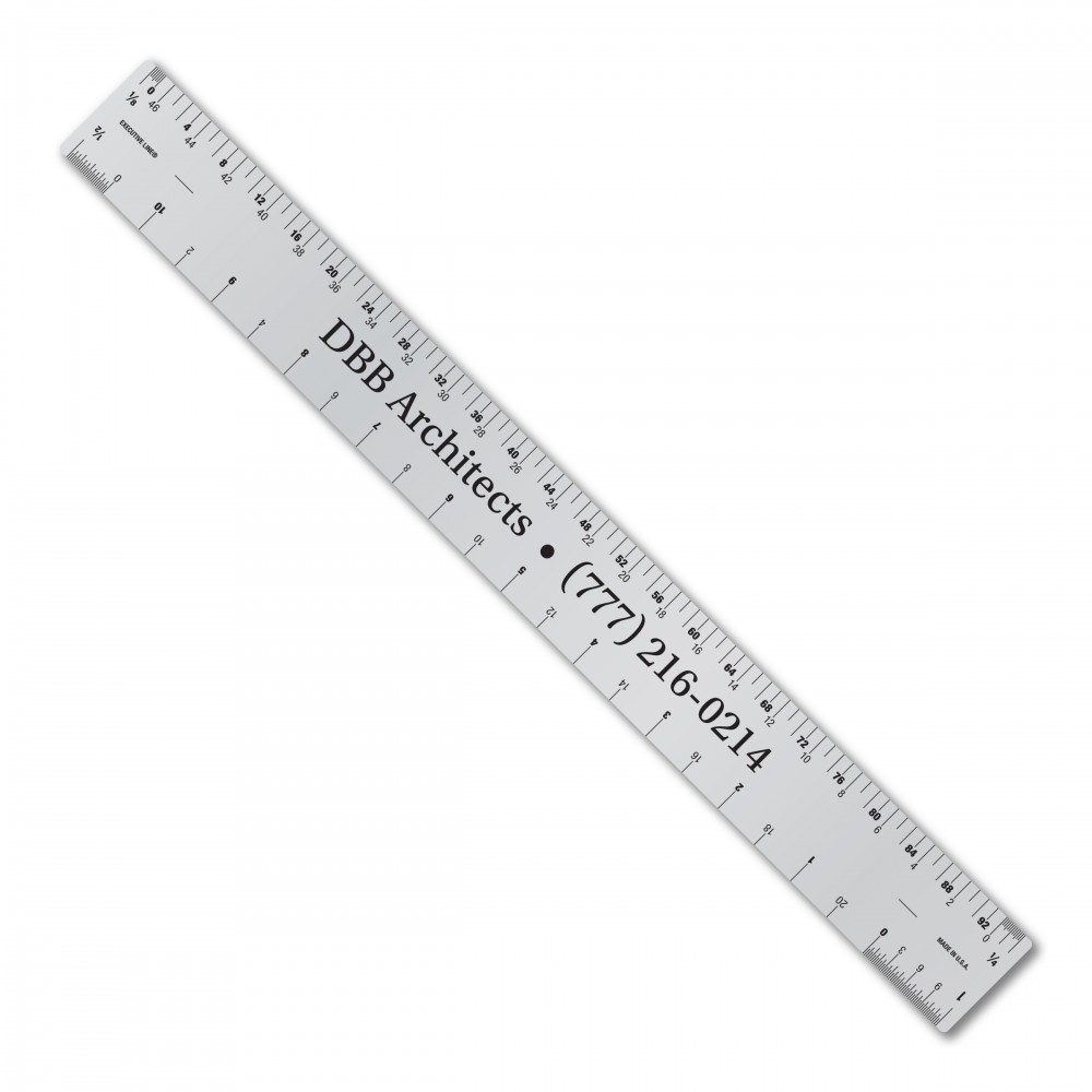 12" Metalphoto Aluminum Architect & Engineer Ruler with Logo