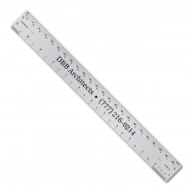 12" Metalphoto Aluminum Architect & Engineer Ruler with Logo