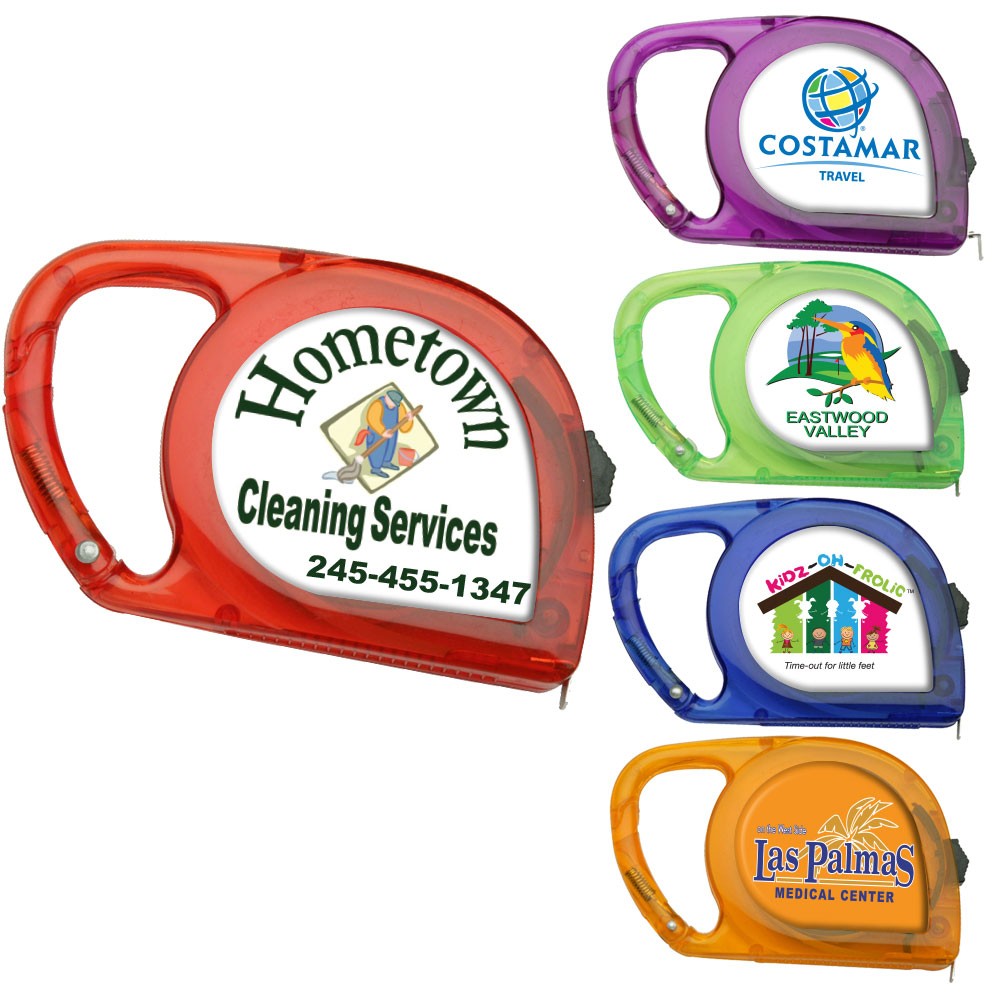Custom Printed Promotional Carabiner Tape Measure Custom Printed Promotional Carabiner Tape Measure
