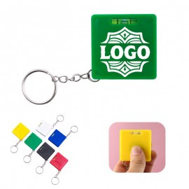 Mini Keychain Tape Measure With Bubble Level with Logo