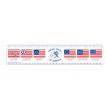 Ruler, 12" History Flags with Logo