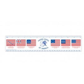 Custom History Flags 12" Ruler