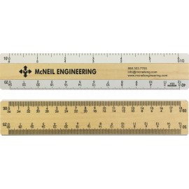 6" Double Bevel Civil Engineering Ruler with Logo