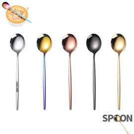 Logo Branded 5.11 Inch Spoon With Round Head  Logo Branded 5.11 Inch Spoon With Round Head