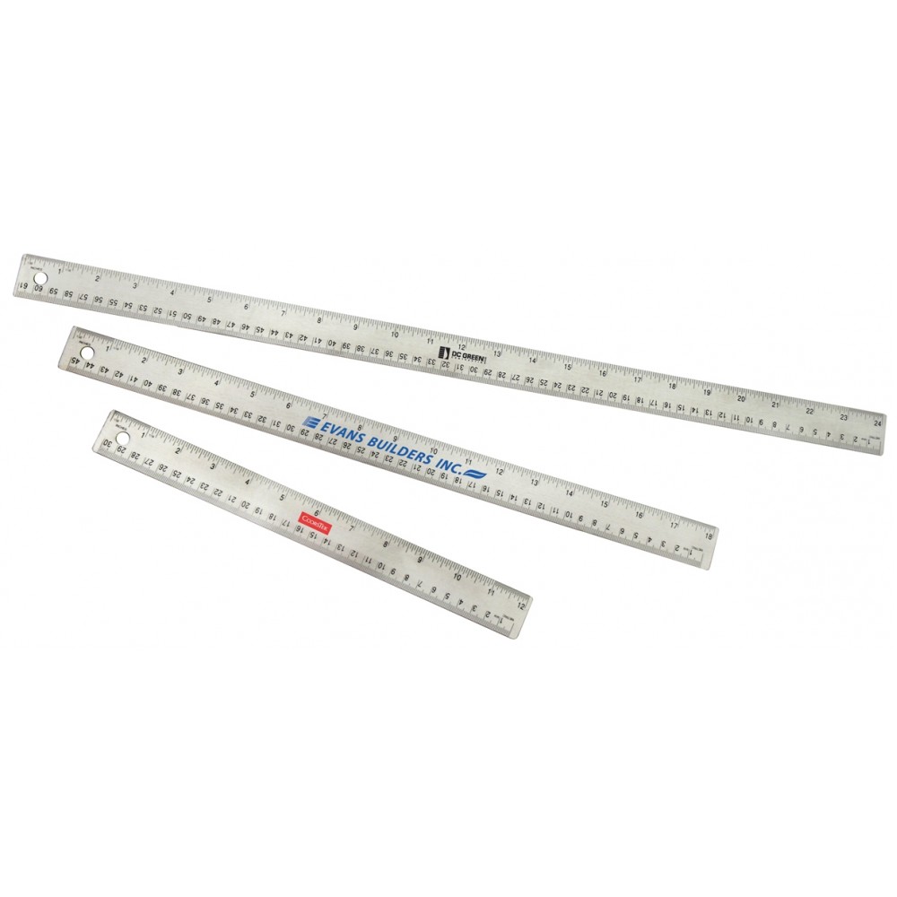 Promotional 24" Flexible Stainless Steel Ruler with Cork Back Promotional 24" Flexible Stainless Steel Ruler with Cork Back