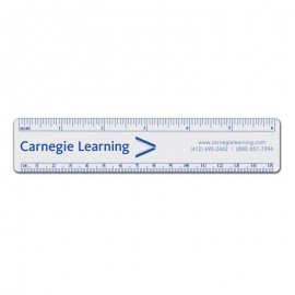 Ruler, 6" Clear Flexible with Logo