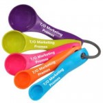5 Sets of Color Measuring Spoon with Logo