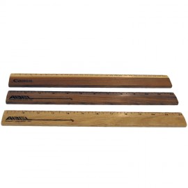 Wooden Ruler w/12" Scale with Logo  Wooden Ruler w/12" Scale with Logo