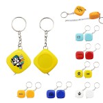 Retractable Square Tape Measure Keychain Logo Branded