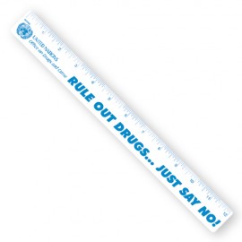 Customized 1 1/4"x12 1/4" Polystyrene Ruler