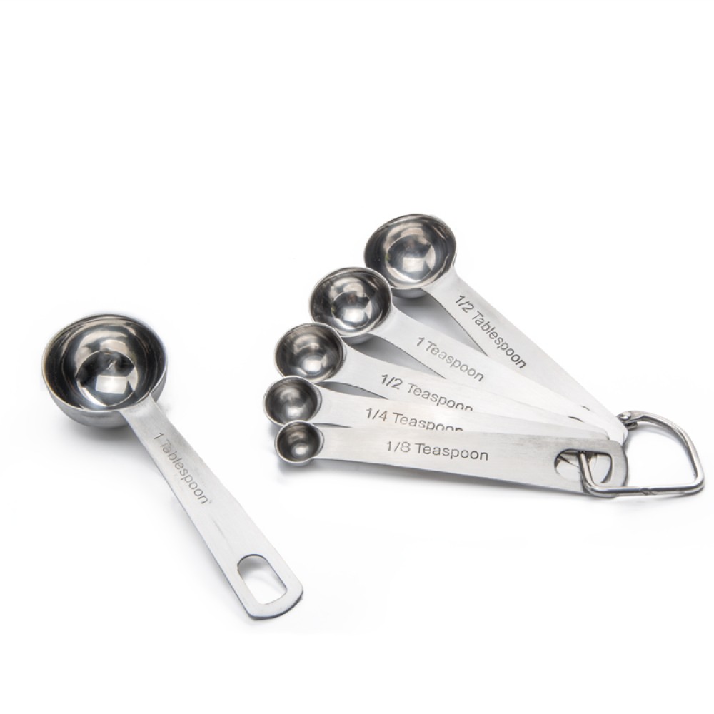 Logo Branded 6 PCS Stainless Steel Measuring Spoons Set Logo Branded 6 PCS Stainless Steel Measuring Spoons Set