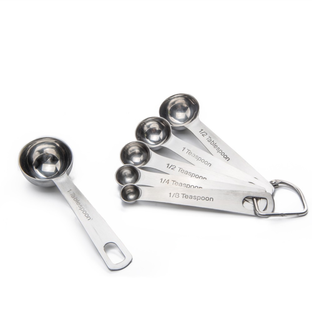 Logo Branded 6 PCS Stainless Steel Measuring Spoons Set