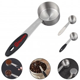 30ML Stainless Steel Coffee Scoop with Silicone Handle for Grounds with Logo