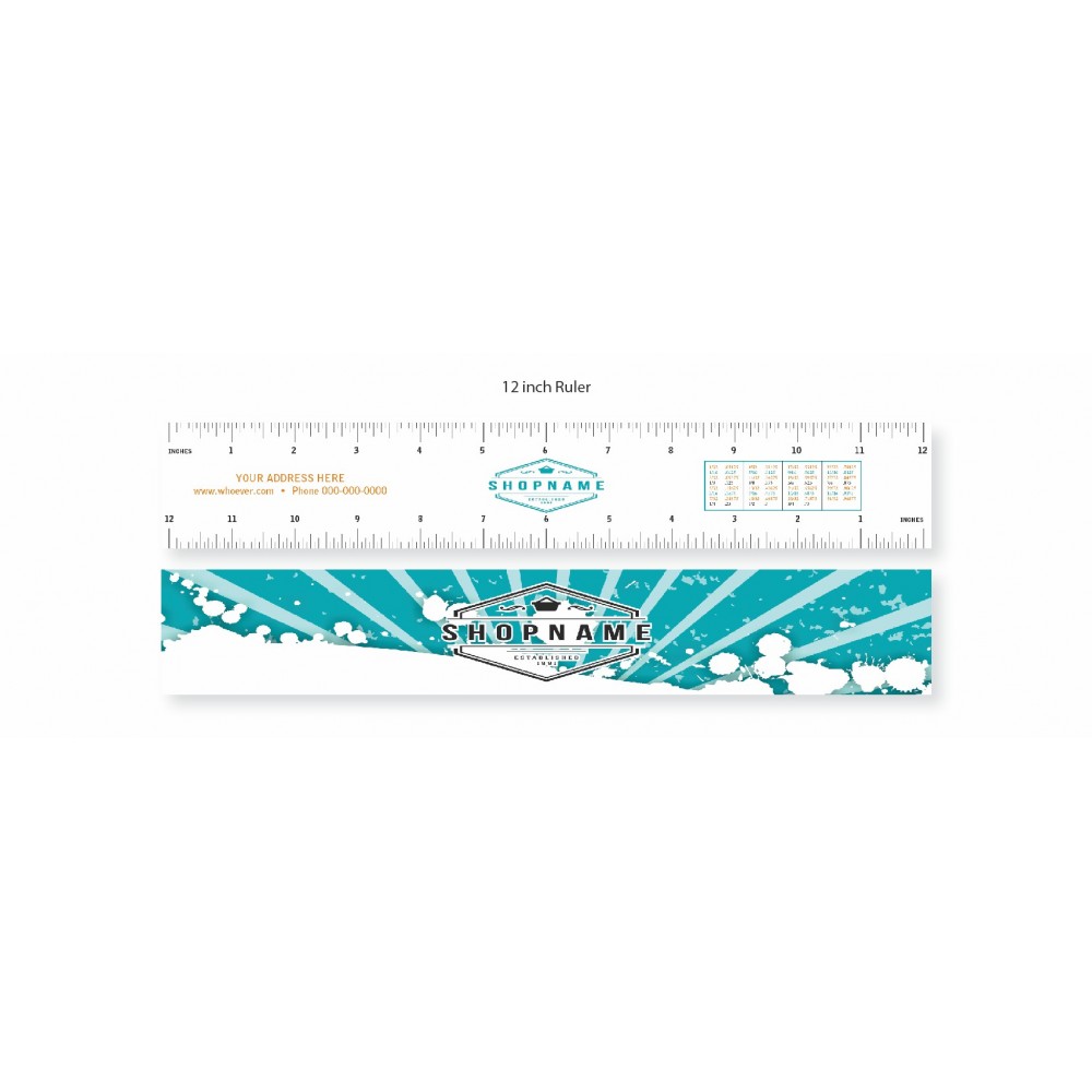 12" Flexible Vinyl Ruler Custom Imprinted