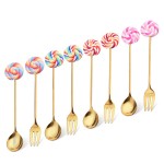Lollipop Dessert Coffee Spoon Or Fork with Logo