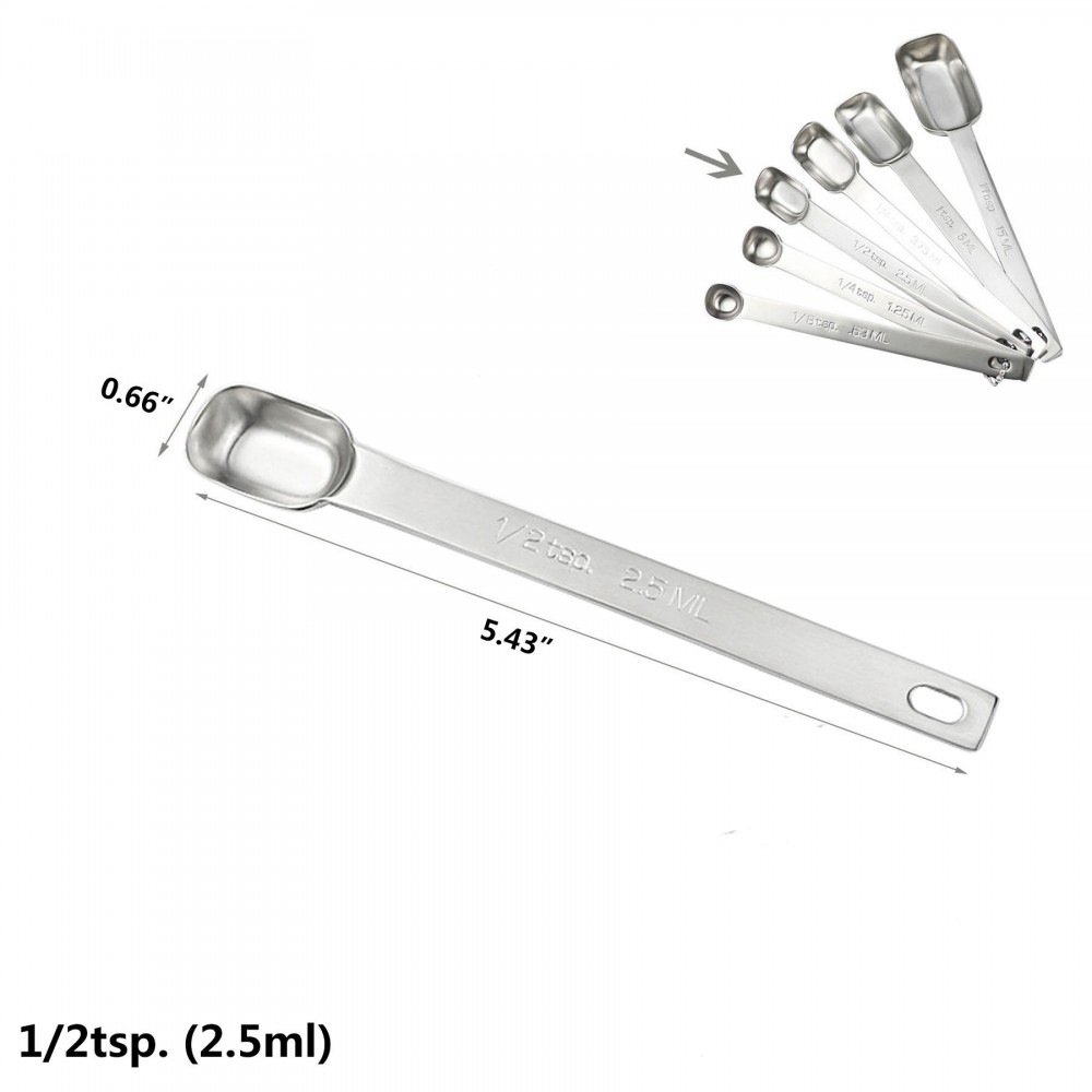 1/2 TSP. Stainless Steel Measuring Spoon with Logo 1/2 TSP. Stainless Steel Measuring Spoon with Logo