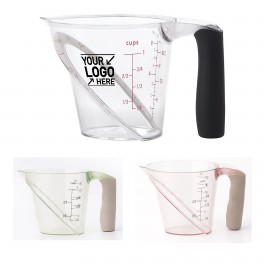 Transparent Tape Graduated Measuring Cup with Logo