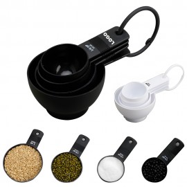 Promotional 4pc Measuring Cup Set w/Stable Base & Ring