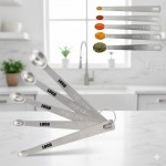 Logo Branded 5-In-1 Stainless Steel Measuring Spoon