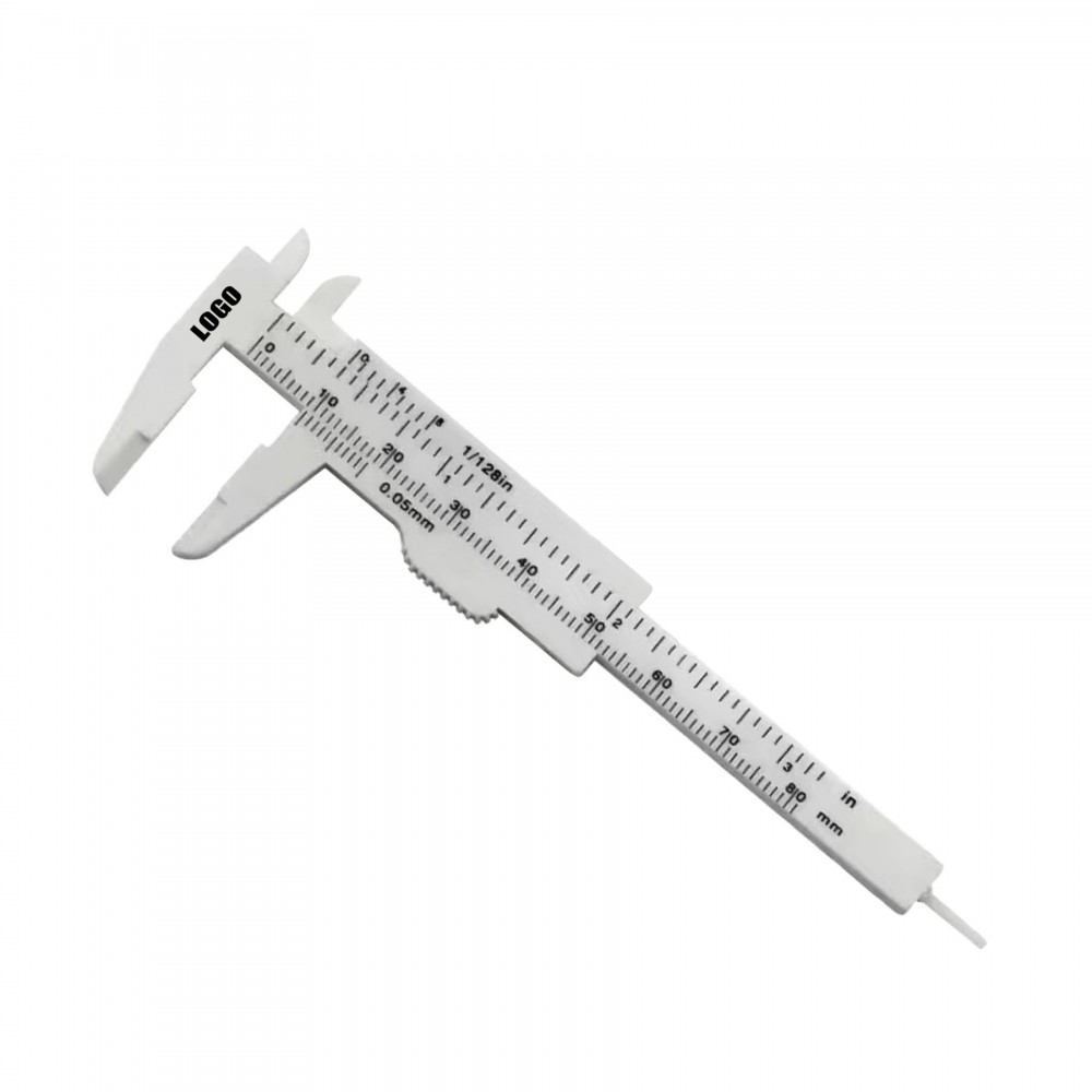 Stock 3" Or 80 mm Caliper Ruler with Logo