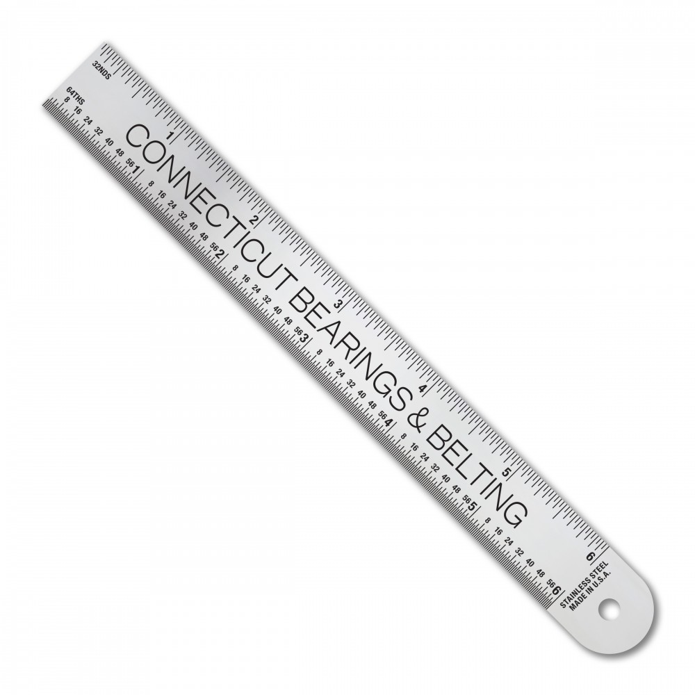 Custom 6.75" x 0.75" Stainless Steel Ruler w/ 32nds over 64ths