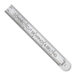 Custom 6.75" x 0.75" Stainless Steel Ruler w/ 32nds over 64ths