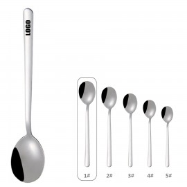 Logo Branded 7.99 Inch Silver Dessert Coffee Spoon