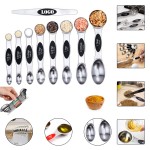 Logo Branded 9-piece Stainless Steel Magnetic Measuring Spoon Set