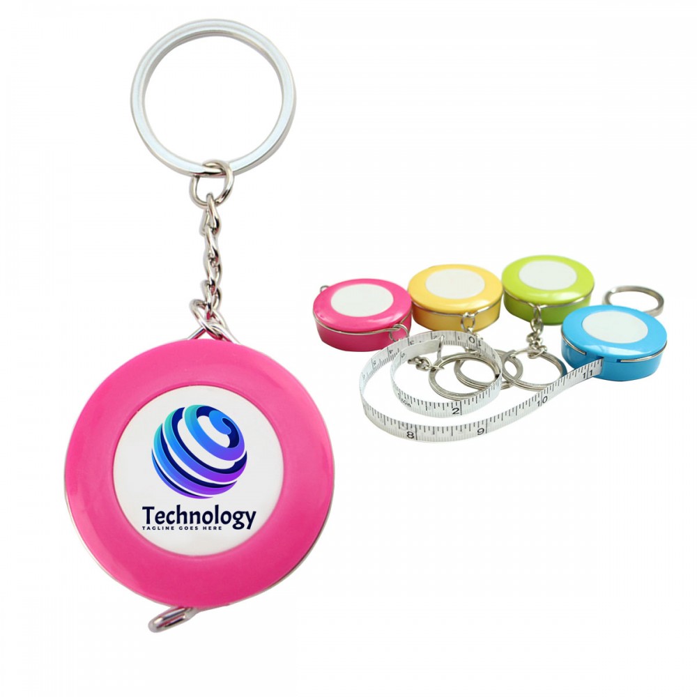 Custom Plastic Mini Tape Measure Keychain Custom Plastic Mini Tape Measure Keychain
