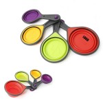 Custom Printed 4-piece Set Collapsible Measuring Cups