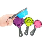 Collapsible Silicone Measuring Cups with Logo
