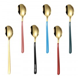 8.26 Inch Dual Color Gold Spoon with Logo